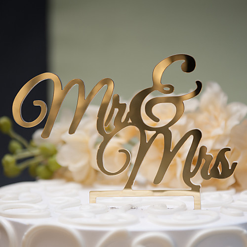 

Cake Topper Classic Theme Classic Couple Hard Plastic Wedding Anniversary Bridal Shower with 1 OPP