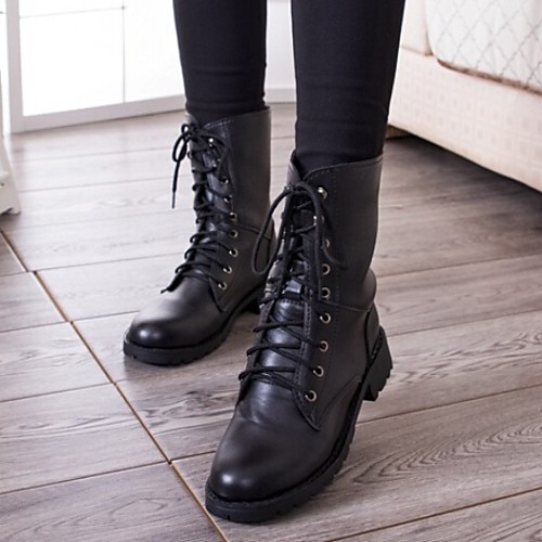 combat boots with small heel