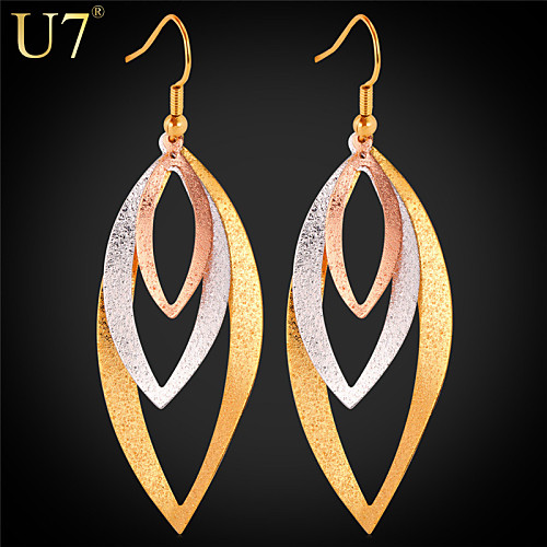 

Women's Earrings Ladies Vintage Party Work Casual Fashion Gold Plated Rose Gold Plated Earrings Jewelry Rainbow For Daily