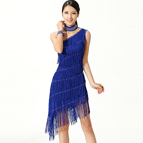 

Latin Dance Dress Tassel Women's Performance Sleeveless High Lycra Polyester