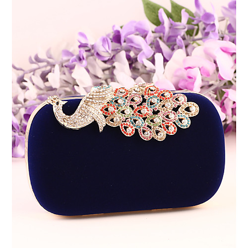 

Women's Crystal / Rhinestone Suede / Metal Evening Bag Black / Purple / Red