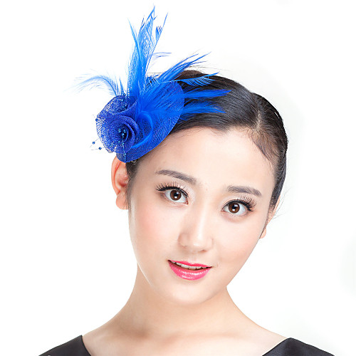 

Flax / Feather Fascinators with 1 Wedding / Special Occasion / Casual Headpiece