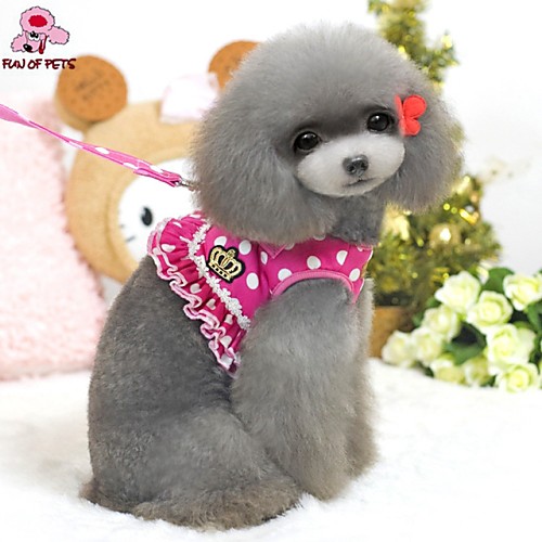 

Cat Dog Harness Adjustable / Retractable Cosplay Textile Nylon Black Rose
