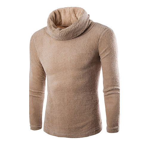 

Men's Solid Colored Pullover Long Sleeve Regular Sweater Cardigans Spring Fall Winter White Black Navy Blue