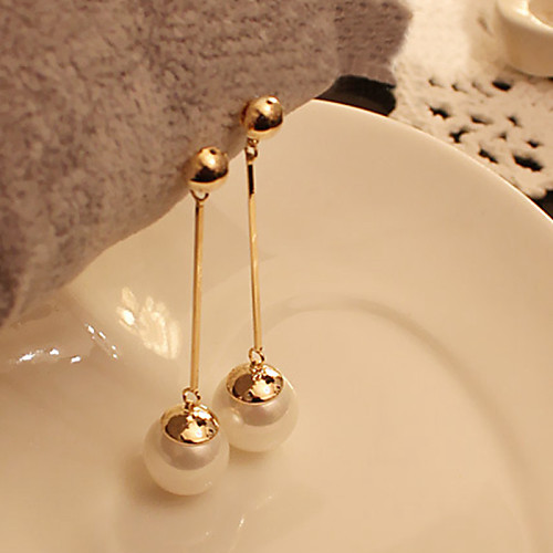 

Women's Pearl Drop Earrings Ladies Pearl Imitation Pearl Earrings Jewelry White For Party Daily Casual