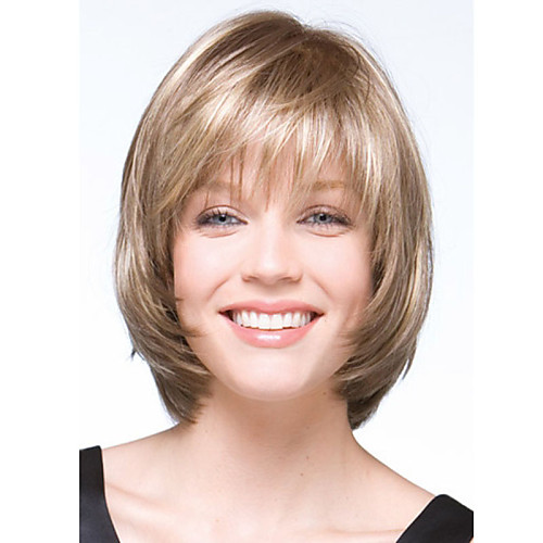 

Synthetic Wig Wavy Wavy Wig Blonde Short Blonde Synthetic Hair Women's Blonde
