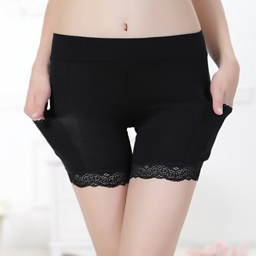 

Women's Lace Shorties & Boyshorts Panties Solid Colored High Black One-Size