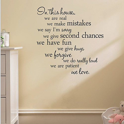 

Words & Quotes Wall Stickers Words & Quotes Wall Stickers Decorative Wall Stickers, Vinyl Home Decoration Wall Decal Wall Decoration 1 / Removable 6029cm