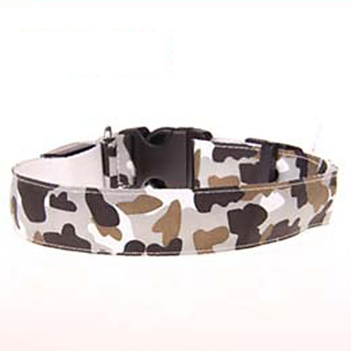 

Cat Dog Collar LED Lights Nylon Camouflage Color