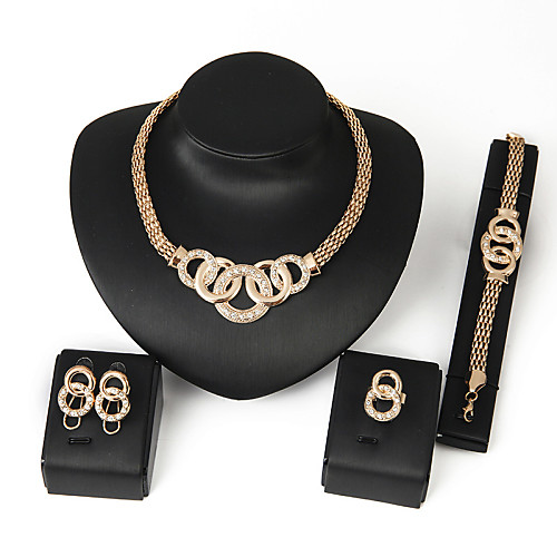 

Necklace,Jewelry,XIXI Women Latest Fashion Alloy Rhinestone Imitation Pearl Necklace/Earrings/Bracelets/Rings Sets
