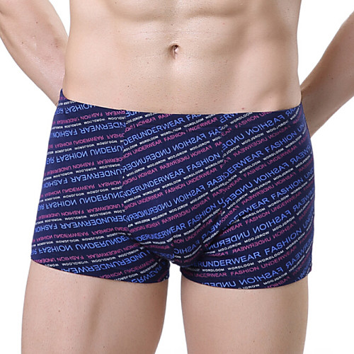 

Men's Print Boxer Briefs Print Mid Waist Black Light gray Brown L XL XXL