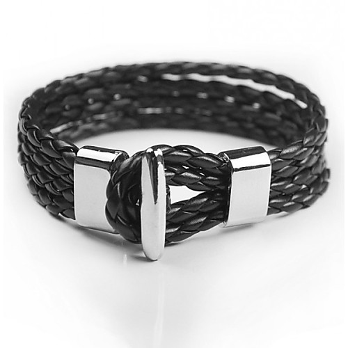 

Leather Bracelet Work Casual Vintage Leather Bracelet Jewelry Black For