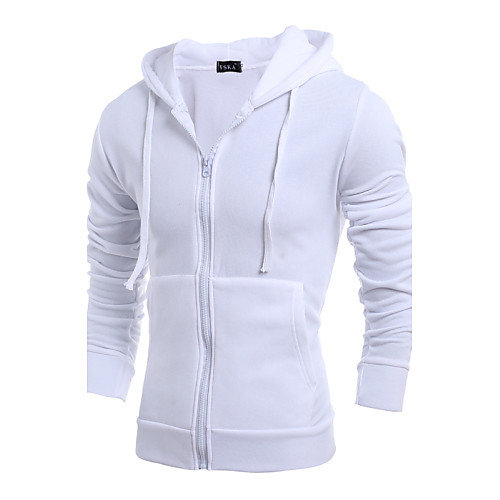 

Men's Hoodie Solid Colored Round Neck Daily Hoodies Sweatshirts Long Sleeve Long White Black Blue