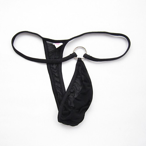 

Men's G-string Underwear Solid Colored Low Waist Black White Red One-Size