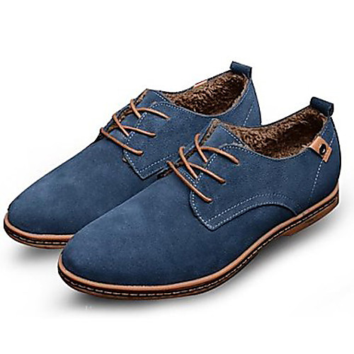 

Men's Oxfords Leather Shoes Suede Shoes Novelty Shoes Casual Party & Evening Office & Career Suede Slip Resistant Black Blue Brown Fall Spring / Lace-up / Comfort Shoes / EU40