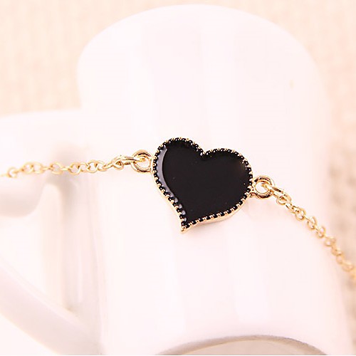 

Fashion Women Black Love Alloy Bangle Bracelet Gift Jewelry