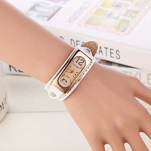 

Women's Wrist Watch Quartz Leather White Casual Watch Analog Charm Classic Fashion - Wine Light Brown Dark Brown / Stainless Steel