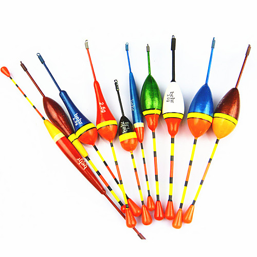 

Hot Sale! 10Pcs Different Vertical Buoy Fish Floats Bobbers Fishing Float Set Fishing Tackle Tools Fishing Lure Float