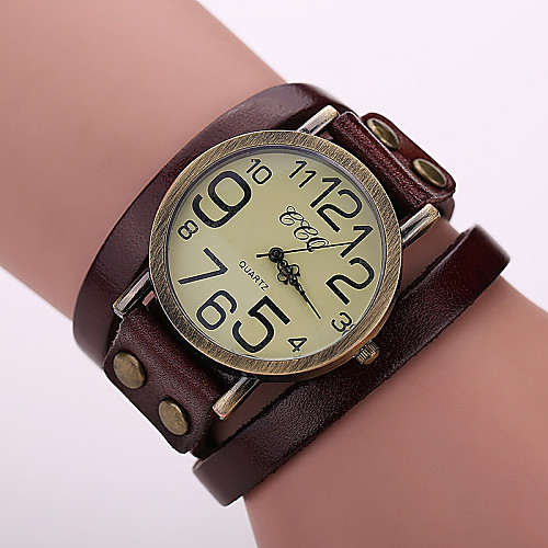 

Women's Bracelet Watch Quartz Wrap Leather Black / White / Blue Casual Watch Analog Ladies Vintage Fashion - Red Green Blue One Year Battery Life