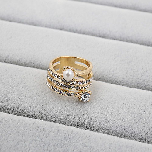 

Band Ring Pearl Rhinestone Imitation Diamond Ladies Fashion 7 8 9 / Women's