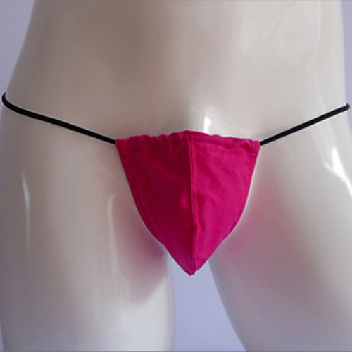 

Men's G-strings & Thongs Panties Solid Colored Low Waist Black White Fuchsia M L XL
