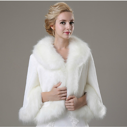 

Long Sleeve Coats / Jackets Faux Fur Wedding / Party Evening / Casual Fur Coats With