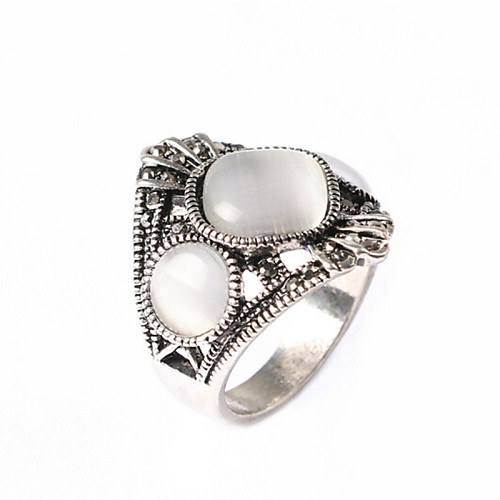 

Statement Ring Opal Screen Color Silver Plated Fashion / Women's