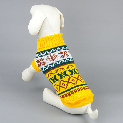 

Cat Dog Sweater Puppy Clothes Floral Botanical Casual / Daily Winter Dog Clothes Puppy Clothes Dog Outfits Yellow Pink Green Costume for Girl and Boy Dog Cotton XS S M L XL XXL