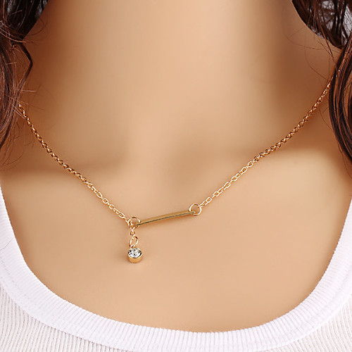 

Wholesale Women Necklace European Style Rhinestone Layered Chain Necklace