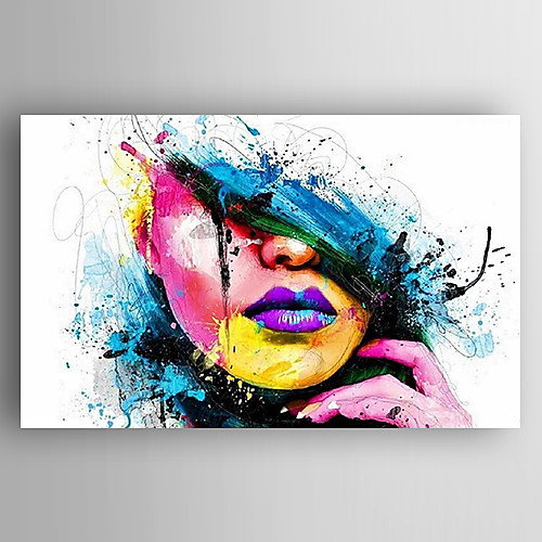 

Oil Painting Hand Painted Vertical People Modern Stretched Canvas