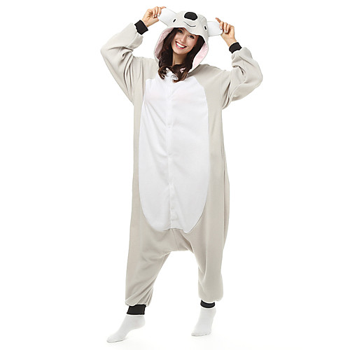 

Adults' Kigurumi Pajamas Koala Animal Onesie Pajamas Polar Fleece Synthetic Fiber White Cosplay For Unisex Animal Sleepwear Cartoon Festival / Holiday Costumes / Leotard / Onesie / Leotard / Onesie