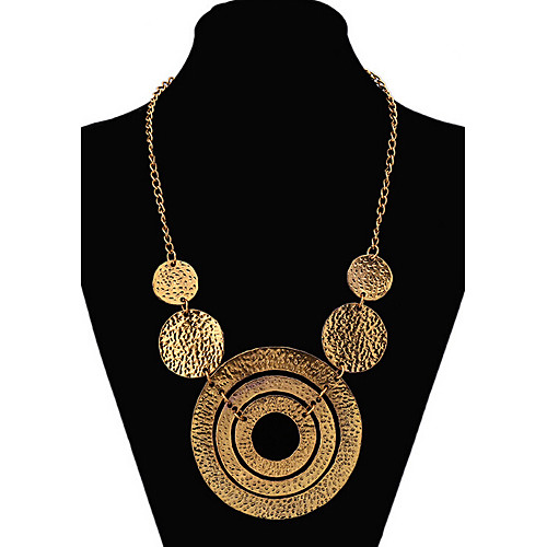 

Women's Statement Necklace Long Necklace Statement Ladies European Fashion Alloy Screen Color Gold Necklace Jewelry For