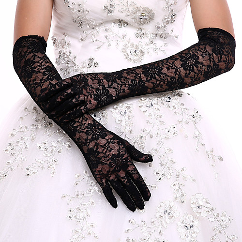 

Lace / Polyester Opera Length Glove Classical / Bridal Gloves / Party / Evening Gloves With Solid