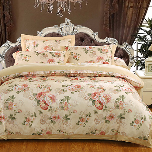 

Duvet Cover Sets Luxury 100% Cotton / Cotton Jacquard Jacquard 4 PieceBedding Sets / >800