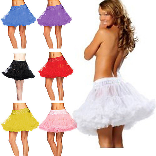 

Slips A-Line Slip / Ball Gown Slip Short-Length 2 Tulle Netting TUTU White / Black / Red / Blue / Purple / Pink / Yellow