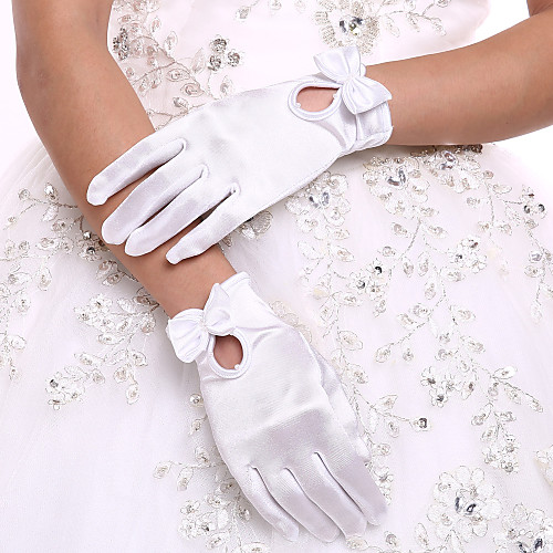 

Spandex Wrist Length Glove Bridal Gloves / Party / Evening Gloves With Bowknot / Pearl