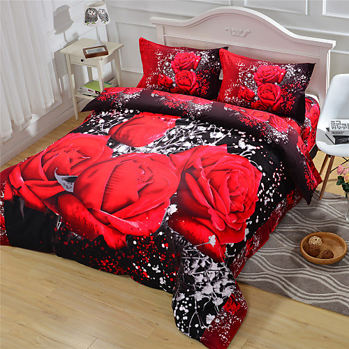 

Duvet Cover Sets 3D Cotton Reactive Print 3 PieceBedding Sets / 200 / 3pcs (1 Duvet Cover, 2 Shams)