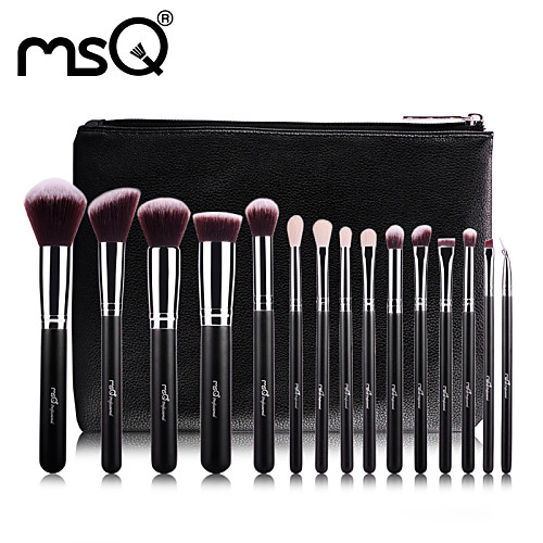

15 Piece Makeup Brushes Set Premium Synthetic Goat Hairs Brushes Foundation Blending Blush Face Eyeliner Shadow Brow Concealer Lip Cosmetic Brushes Kit with Cosmetic Bag
