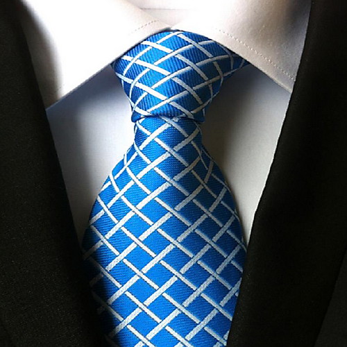 

Men's Party / Work / Basic Necktie - Plaid