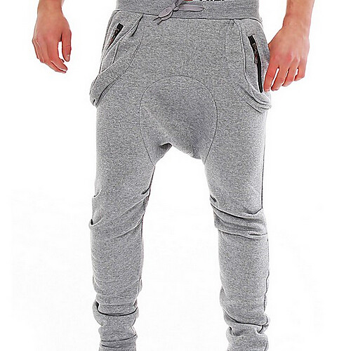 

Men's Active Streetwear Slim Casual Sports Weekend Harem Relaxed Sweatpants Pants Solid Colored Full Length Black Dark Gray Gray / Spring / Fall