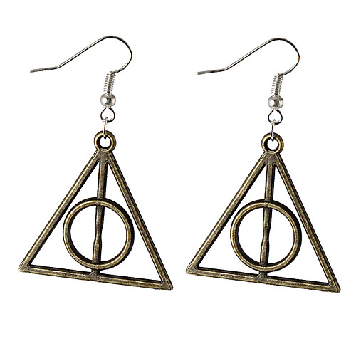 

Drop Earrings Dangle Earrings Alloy Triangle Shape Silver Brown Jewelry For Daily 2pcs