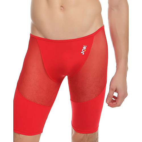 

Men's Mesh Super Sexy Boxer Briefs Solid Colored 1 Piece Black White Orange M L XL