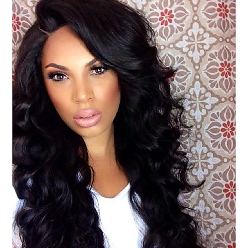 

Synthetic Wig Wavy Kardashian Wavy Wig Long Natural Black Synthetic Hair Women's Black