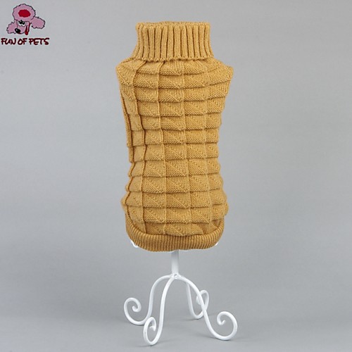 

Cat Dog Sweater Winter Dog Clothes Green Red Blue Costume Cotton Solid Colored Casual / Daily XS S M L XL XXL
