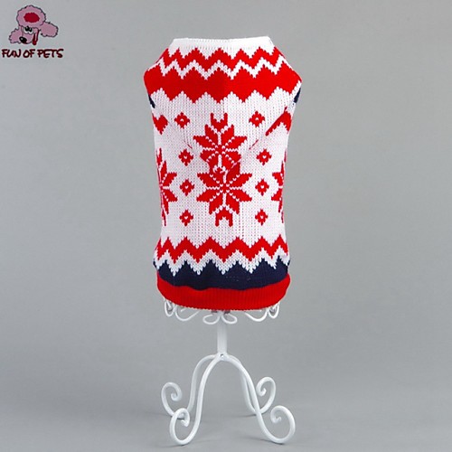 

Cat Dog Sweater Hoodie Puppy Clothes Floral Botanical Christmas New Year's Winter Dog Clothes Puppy Clothes Dog Outfits Red Costume for Girl and Boy Dog Cotton XS S M L XL