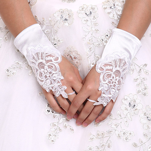 

Spandex Wrist Length Glove Bridal Gloves / Party / Evening Gloves With Pearl