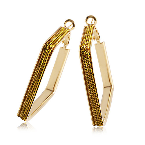 

Women's Hoop Earrings Resin Gold Plated Earrings Jewelry Yellow / Red For Party Daily Casual