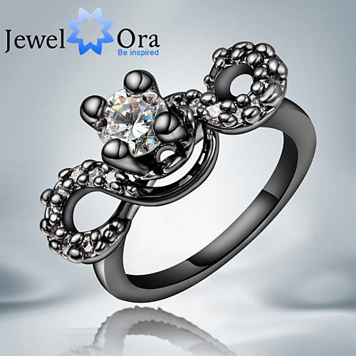 

Women's Band Ring Cubic Zirconia Screen Color Gold / Black Cubic Zirconia Gold Plated Fashion Party Jewelry