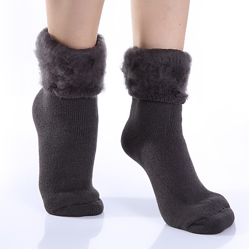

Women's Warm Socks - Floral Red Dark Gray Brown One-Size