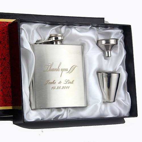 

Stainless Steel Hip Flasks Groom / Groomsman / Couple Wedding / Anniversary / Birthday